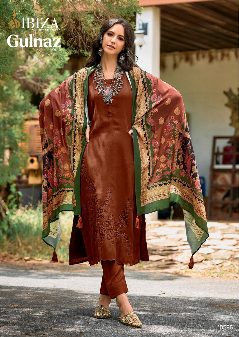 Ibiza Gulnaz Vol 2 Pashmina Designer Aplic Work Fancy Salwar Kameez