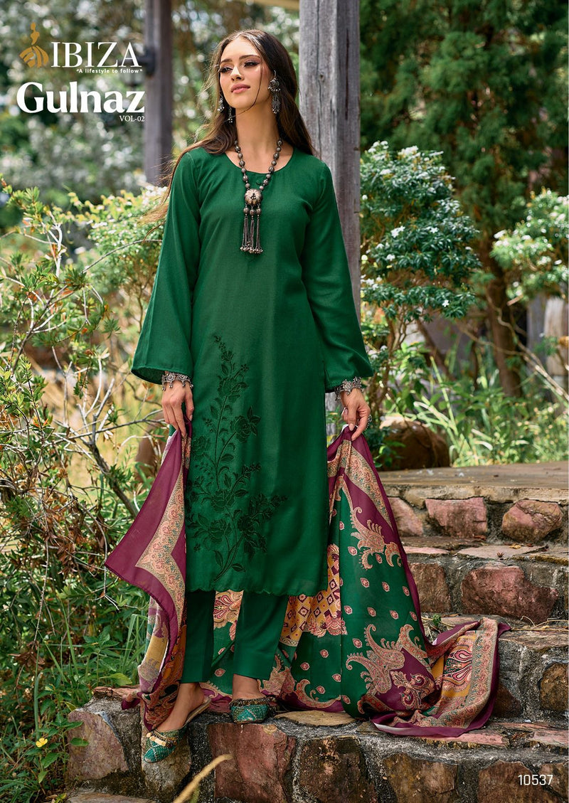 Ibiza Gulnaz Vol 2 Pashmina Designer Aplic Work Fancy Salwar Kameez