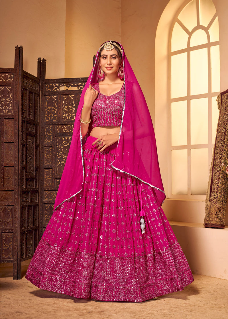 Mf Guzaarish Georgette With Heavy Embroidery Work Lehnga Choli Collection