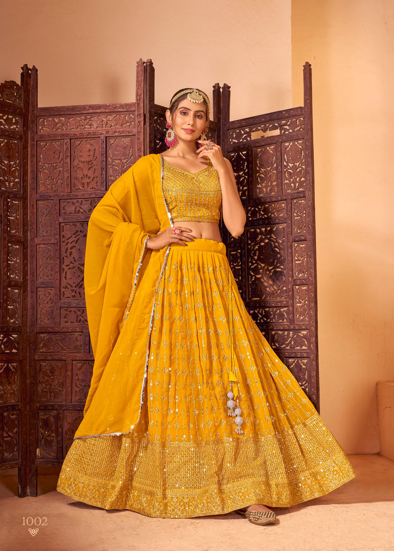 Mf Guzaarish Georgette With Heavy Embroidery Work Lehnga Choli Collection