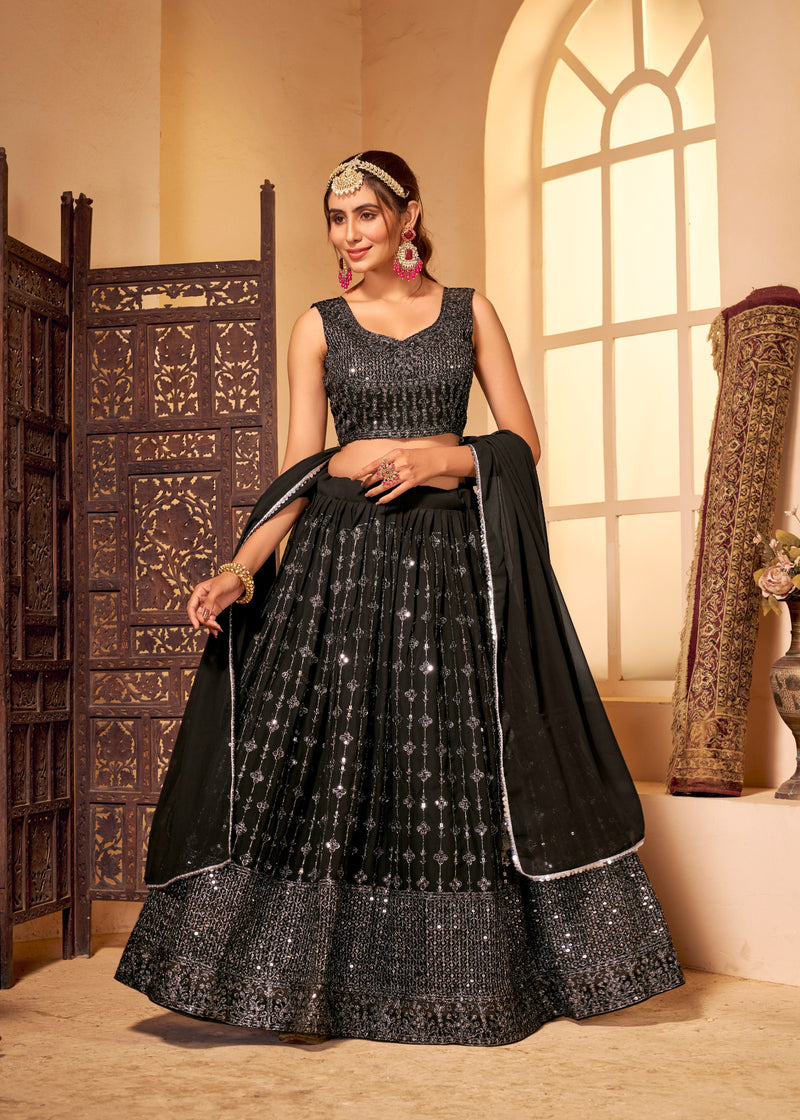 Mf Guzaarish Georgette With Heavy Embroidery Work Lehnga Choli Collection