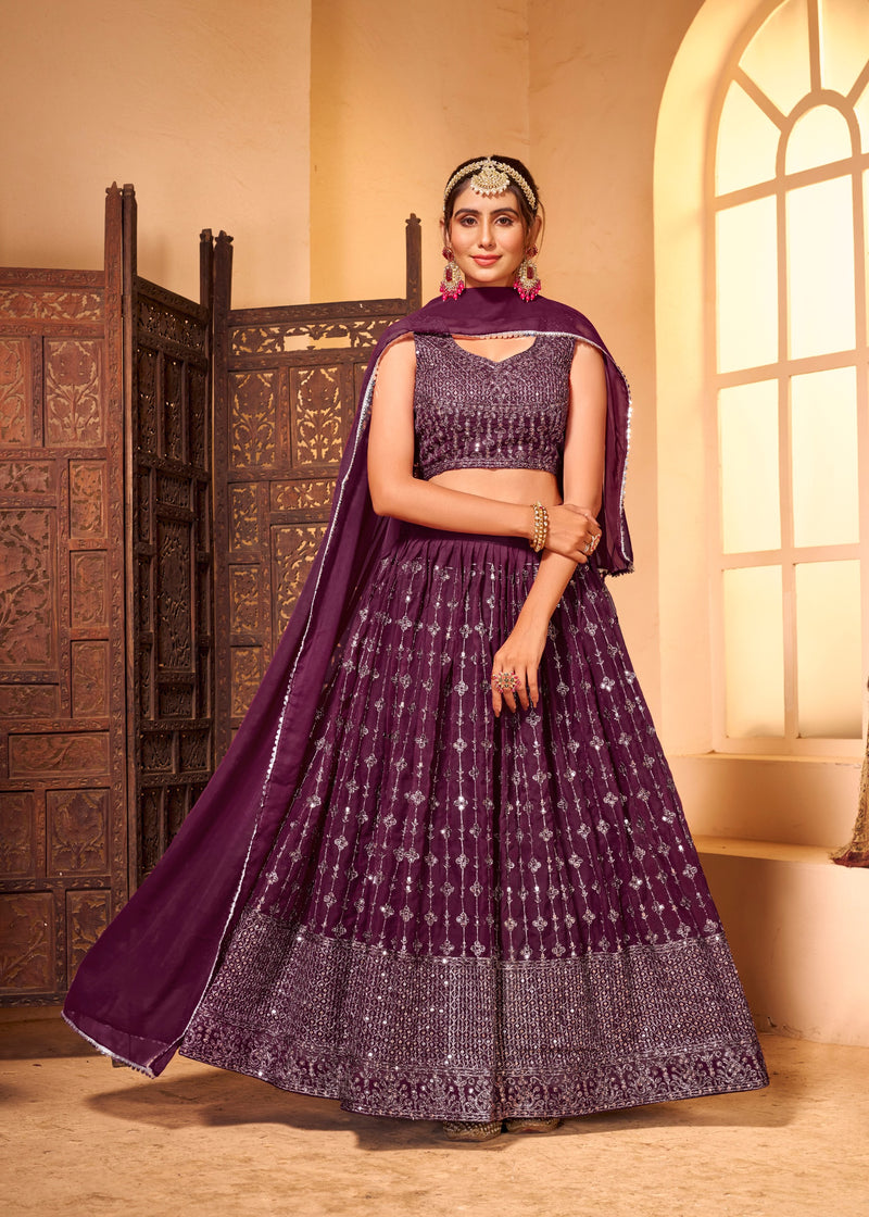 Mf Guzaarish Georgette With Heavy Embroidery Work Lehnga Choli Collection