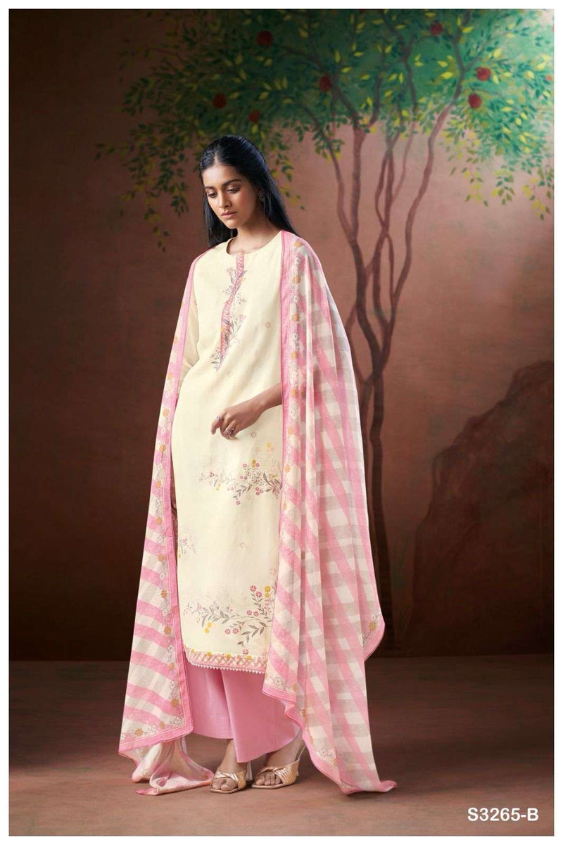 Ganga Aamani 3265 Pure Cotton Mal Cotton Embroidered Handwork Salwar Suit