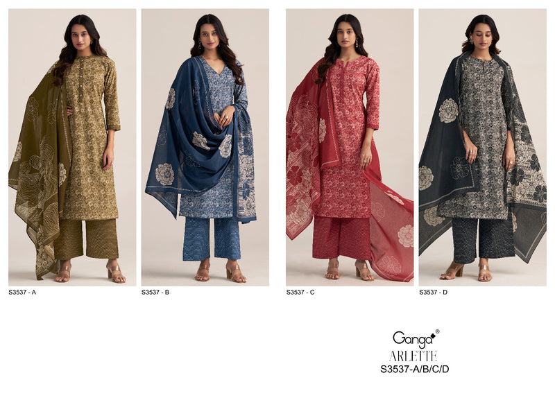 Ganga Arlette 3537 Premium Cotton Desinger Salwar Kameez