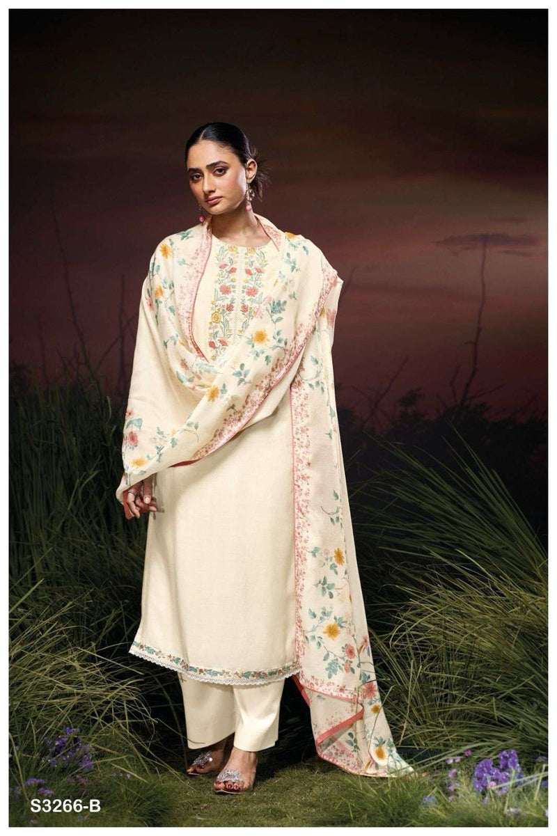 Ganga Janita 3266 Premium Bemberg Silk Embroidered Work Salwar Kameez