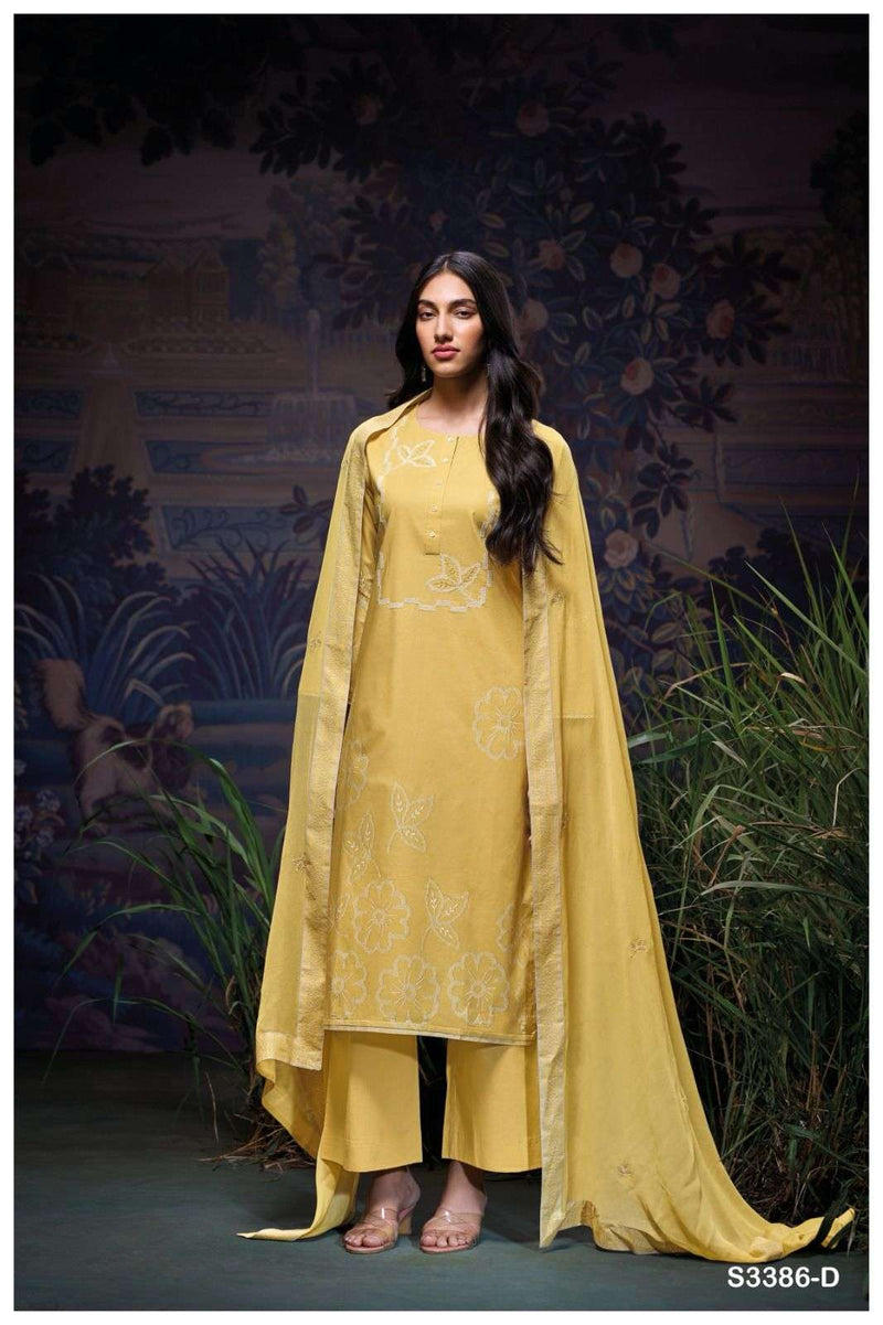 Ganga Jaymiah 3386 Pure Cotton Embroidered Work Salwar Suit