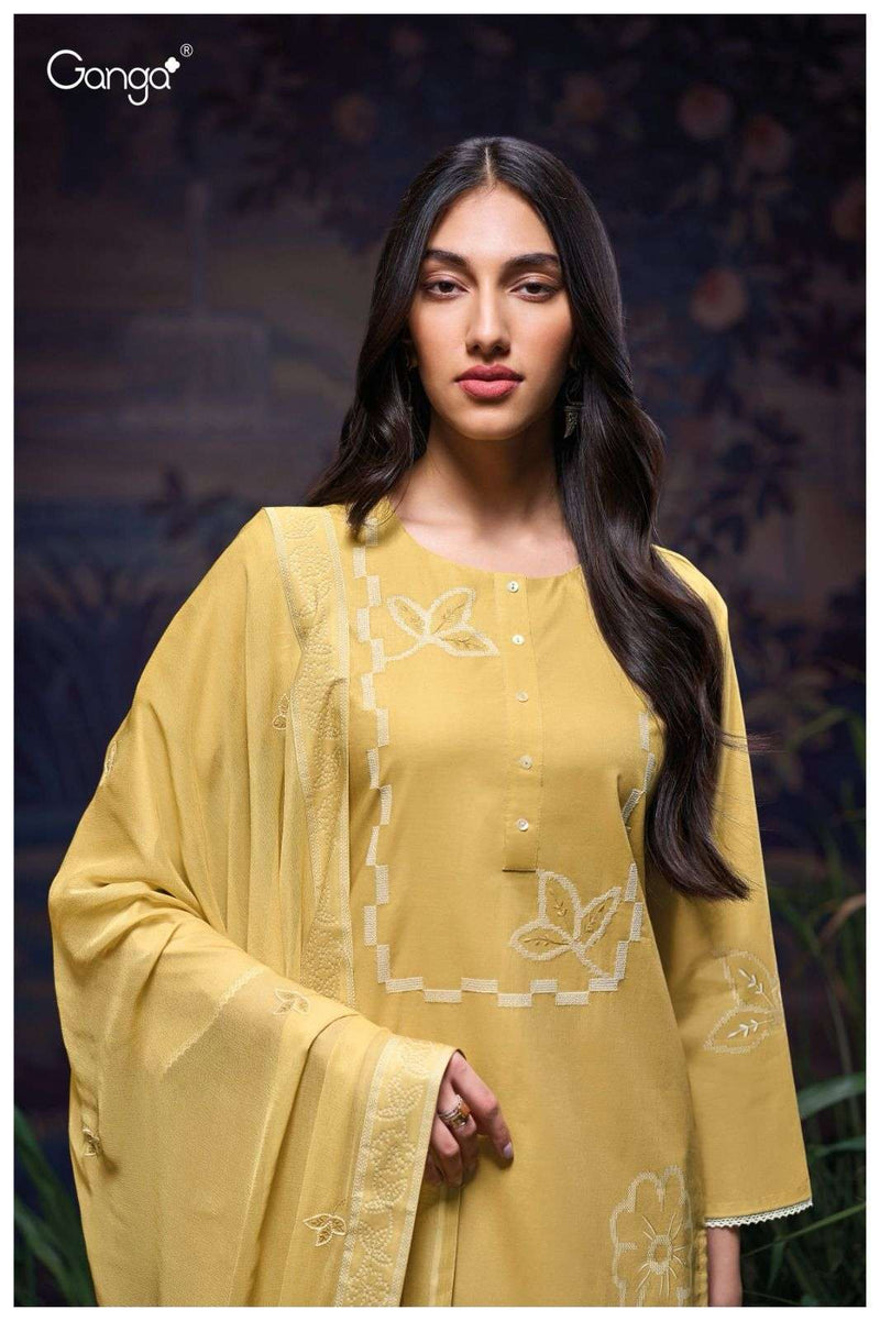 Ganga Jaymiah 3386 Pure Cotton Embroidered Work Salwar Suit