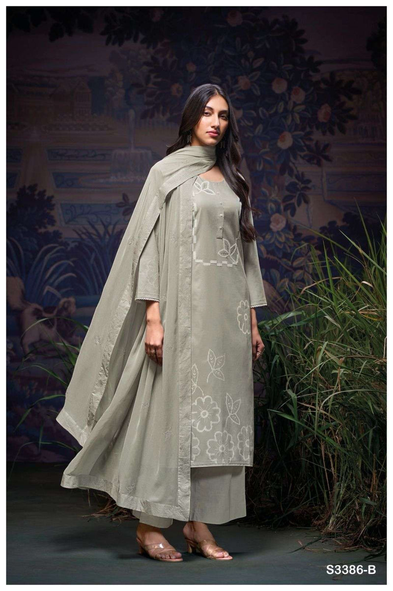 Ganga Jaymiah 3386 Pure Cotton Embroidered Work Salwar Suit