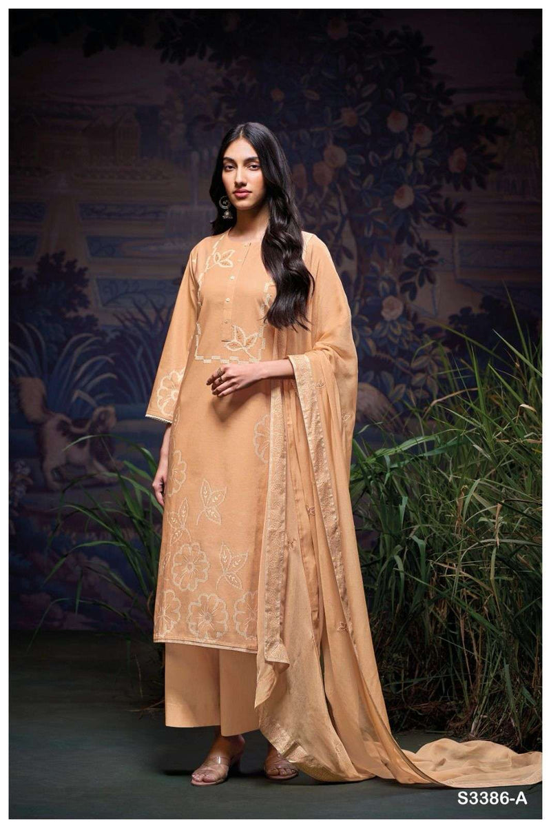 Ganga Jaymiah 3386 Pure Cotton Embroidered Work Salwar Suit