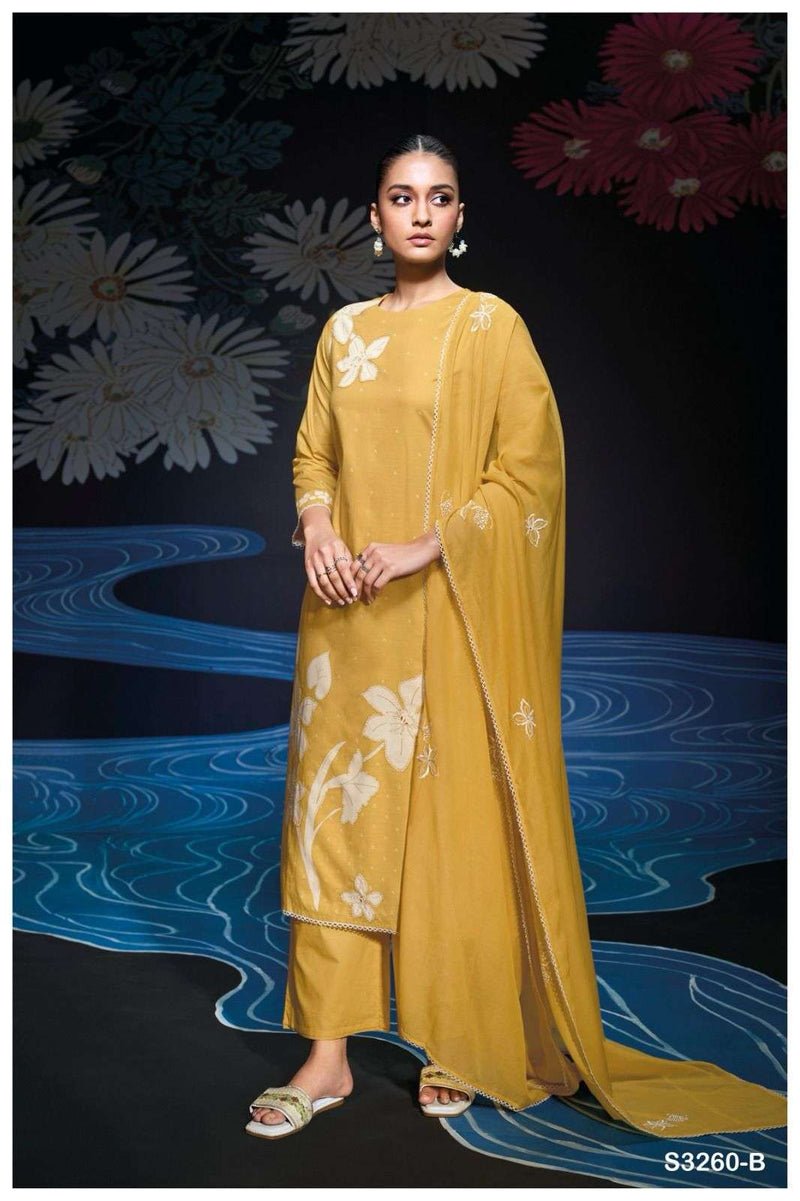 Ganga Monroe 3260 Premium Cotton Embroidered Designer Work Salwar Kameez