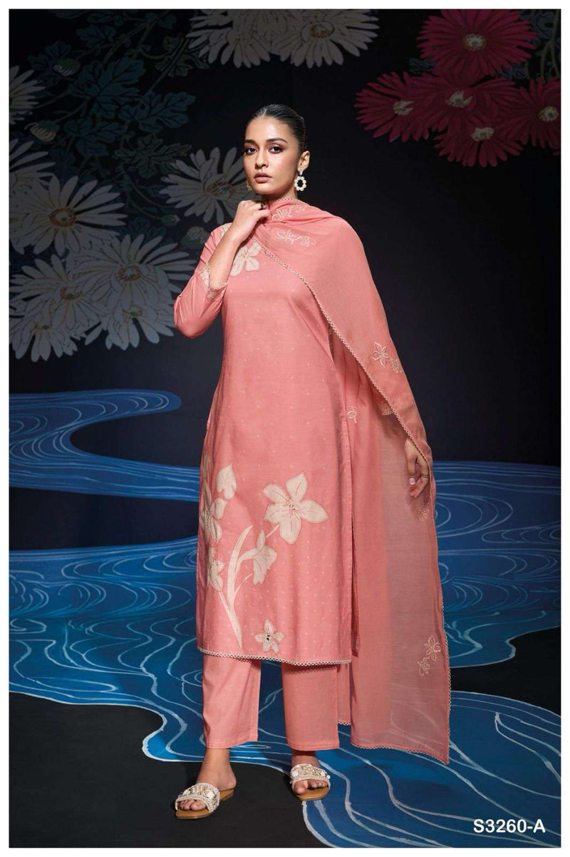 Ganga Monroe 3260 Premium Cotton Embroidered Designer Work Salwar Kameez