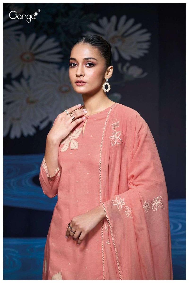 Ganga Monroe 3260 Premium Cotton Embroidered Designer Work Salwar Kameez