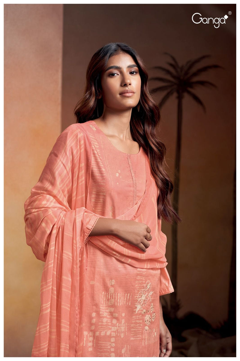 Ganga Suit Arleth 2580 Premium Cotton Embroidered Handwork Salwar Kameez
