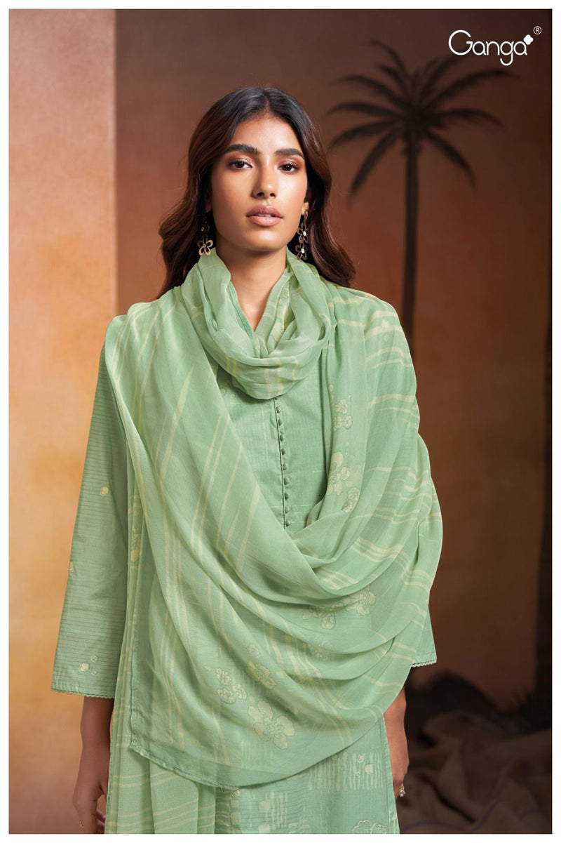 Ganga Suit Arleth 2580 Premium Cotton Embroidered Handwork Salwar Kameez