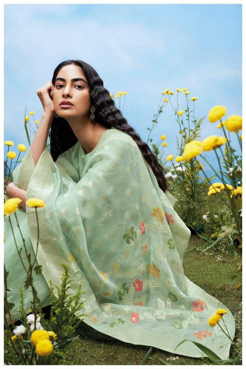 Ganga Suit Aspyn 2242 Premium Organza Solid Embroidered Handwork Salwar Suit