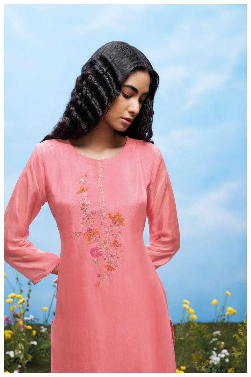Ganga Suit Aspyn 2242 Premium Organza Solid Embroidered Handwork Salwar Suit