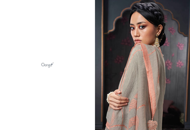 Ganga Suit Nadine Cotton Solid Embroidered Handwork Salwar Suit