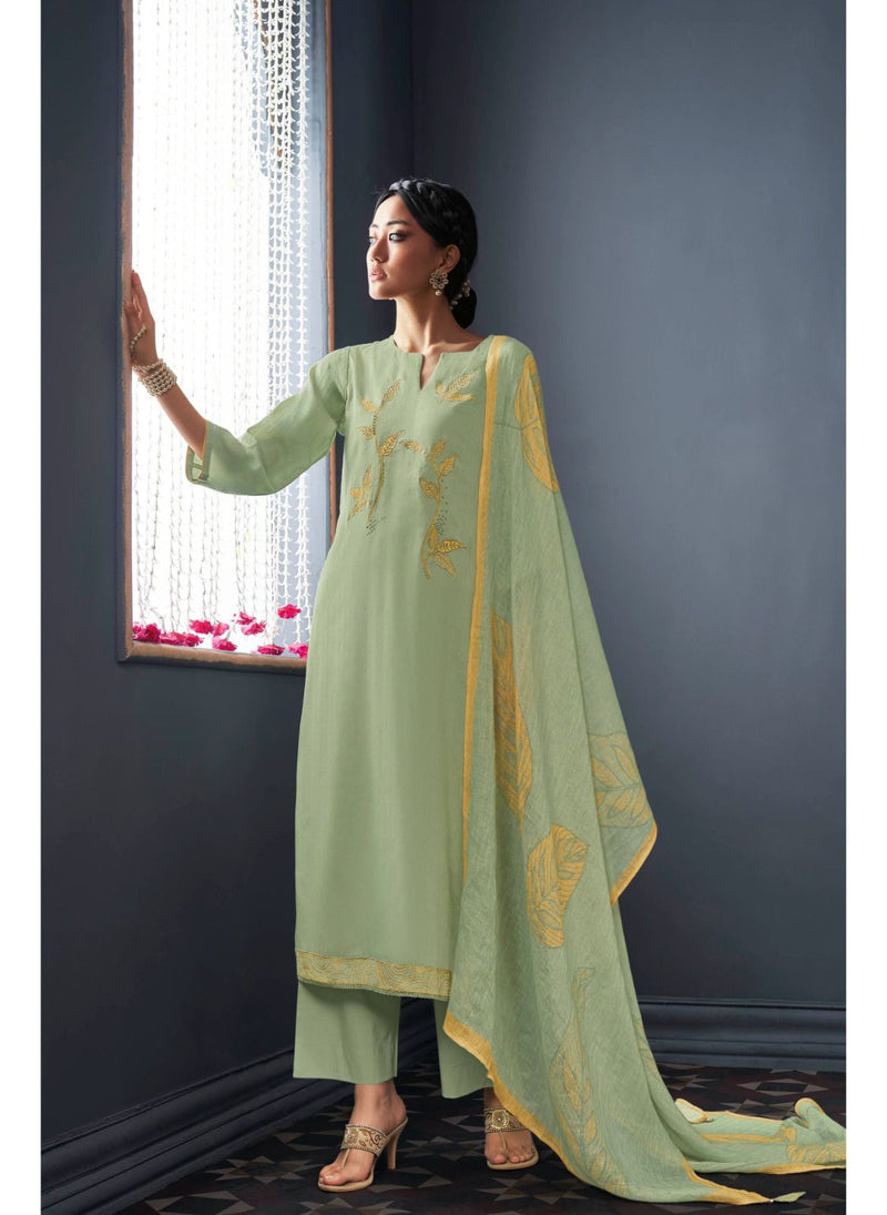 Ganga Suit Nadine Cotton Solid Embroidered Handwork Salwar Suit