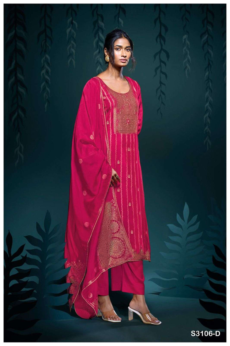 Ganga Yuthvi 3106 Silk Jacquard Premium Woven Silk Designer Salwar Suit
