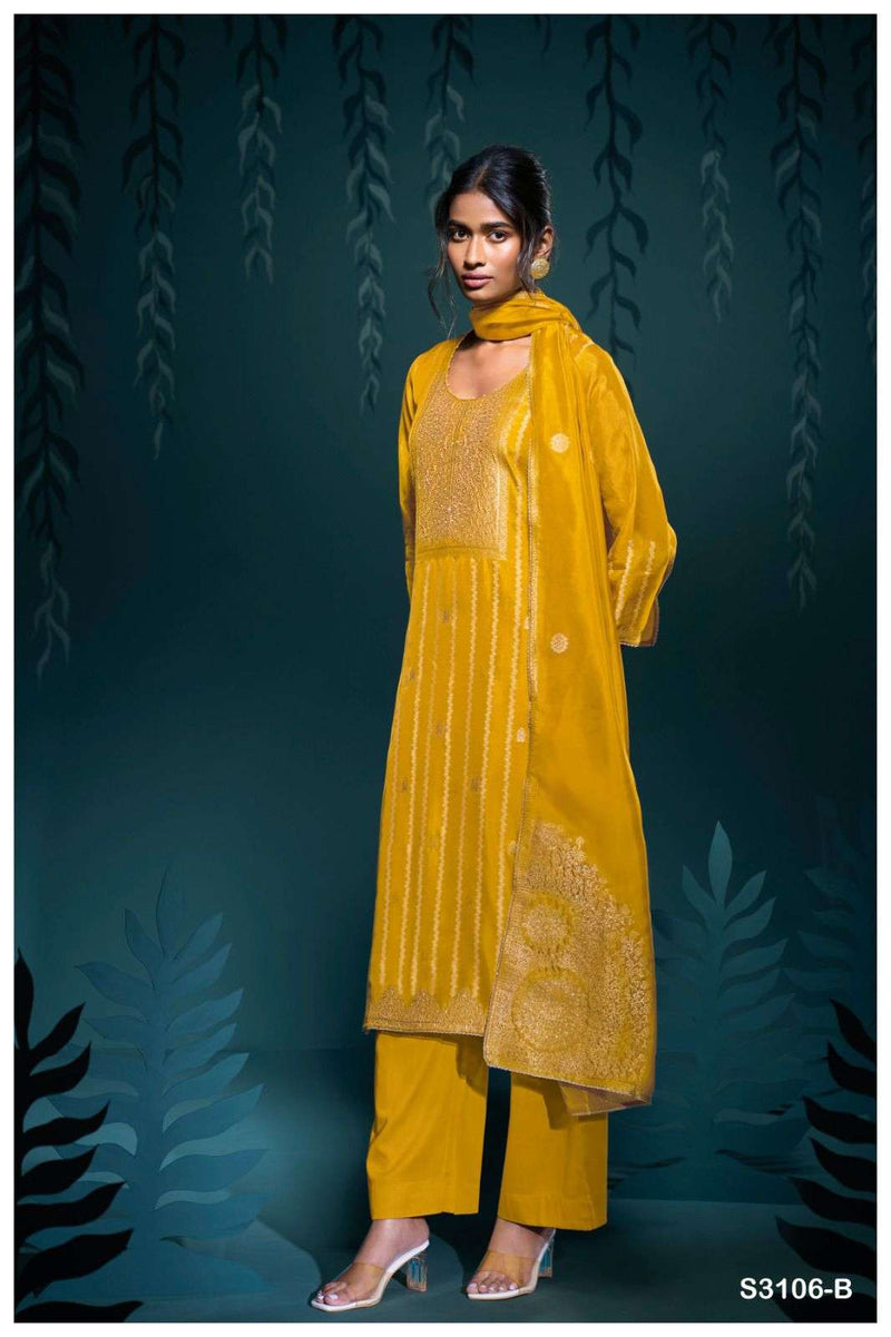 Ganga Yuthvi 3106 Silk Jacquard Premium Woven Silk Designer Salwar Suit