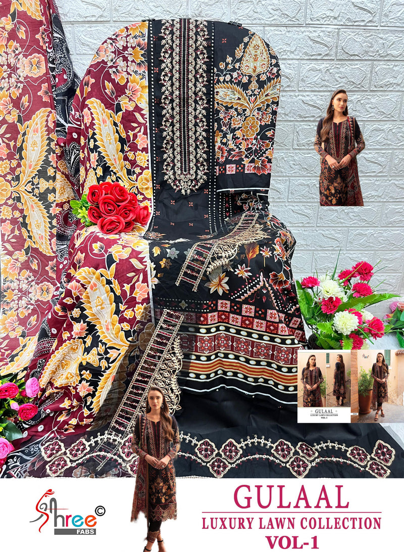 Shree Fabs Gulaal Luxury Lawn Collection Vol 1 Pure Cotton Embroidered Salwar Kameez