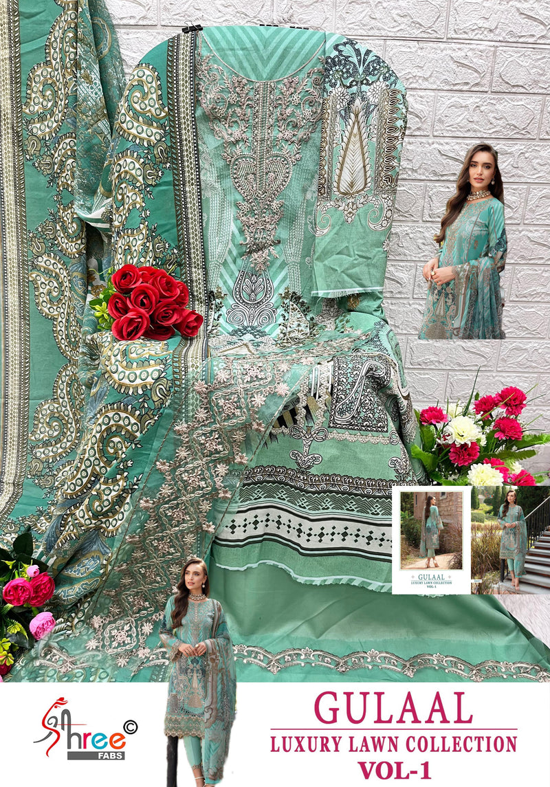 Shree Fabs Gulaal Luxury Lawn Collection Vol 1 Pure Cotton Embroidered Salwar Kameez