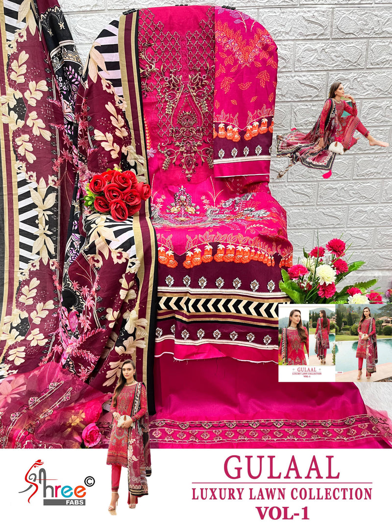 Shree Fabs Gulaal Luxury Lawn Collection Vol 1 Pure Cotton Embroidered Salwar Kameez