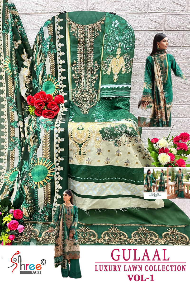 Shree Fabs Gulaal Luxury Lawn Collection Vol 1 Pure Cotton Embroidered Salwar Kameez