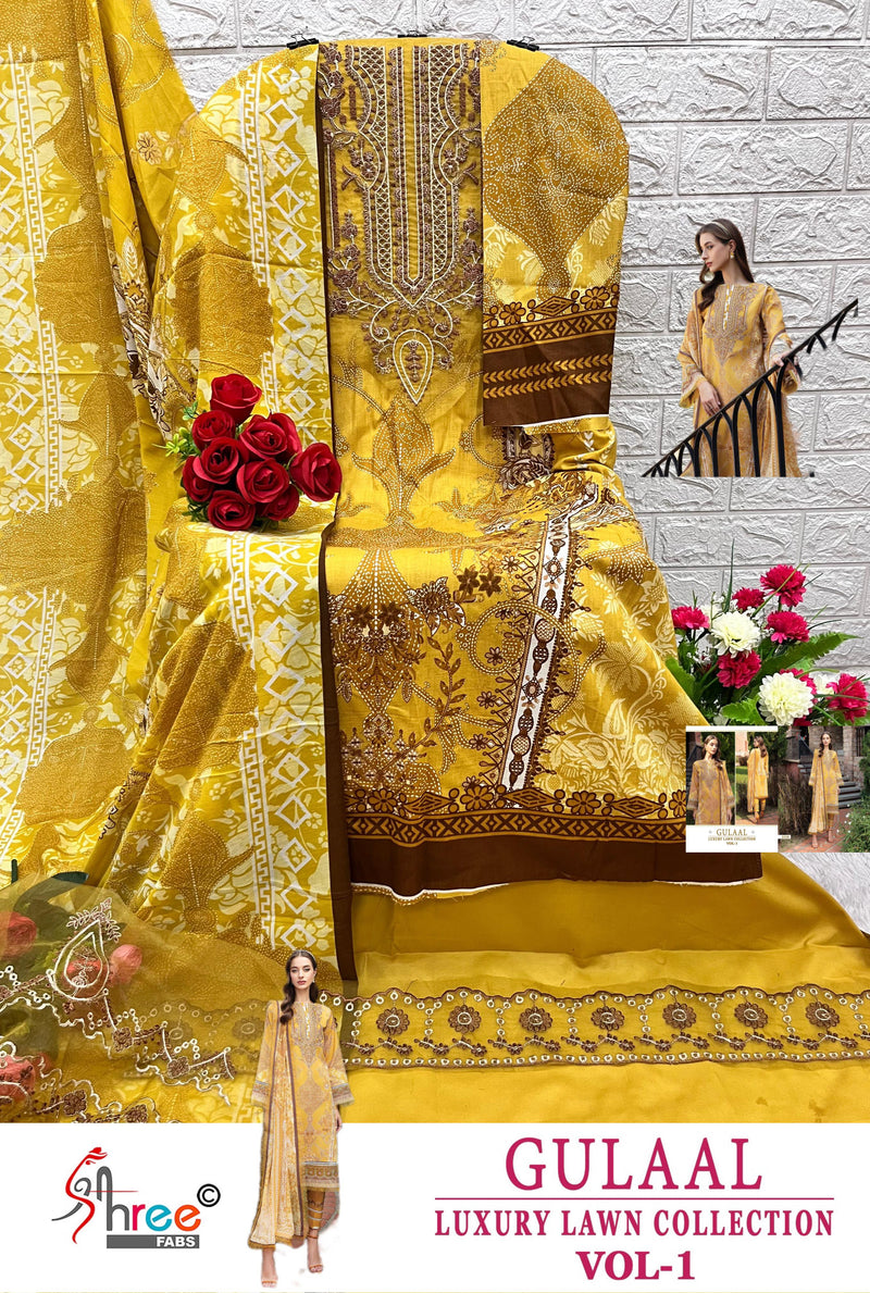 Shree Fabs Gulaal Luxury Lawn Collection Vol 1 Pure Cotton Embroidered Salwar Kameez