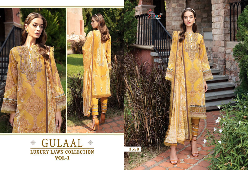 Shree Fabs Gulaal Luxury Lawn Collection Vol 1 Pure Cotton Embroidered Salwar Kameez
