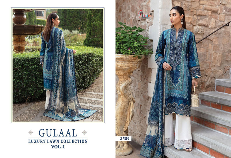 Shree Fabs Gulaal Luxury Lawn Collection Vol 1 Pure Cotton Embroidered Salwar Kameez