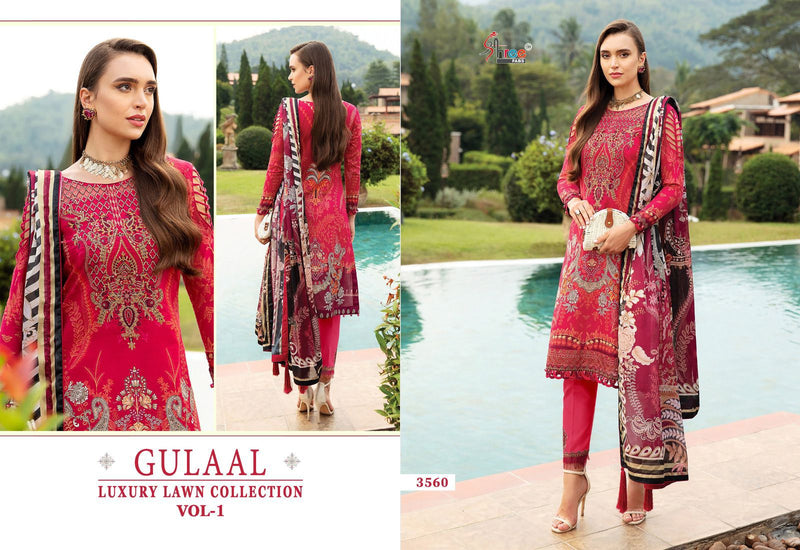 Shree Fabs Gulaal Luxury Lawn Collection Vol 1 Pure Cotton Embroidered Salwar Kameez