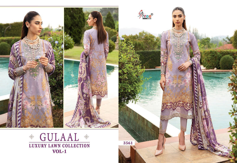 Shree Fabs Gulaal Luxury Lawn Collection Vol 1 Pure Cotton Embroidered Salwar Kameez