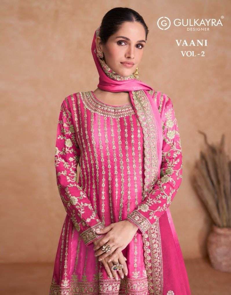Gulkayra Designer Vaani Vol 2 Real Chinon Embroidery Work Pakistani Suit