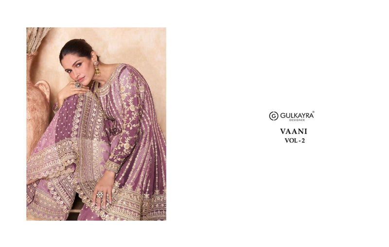 Gulkayra Designer Vaani Vol 2 Real Chinon Embroidery Work Pakistani Suit