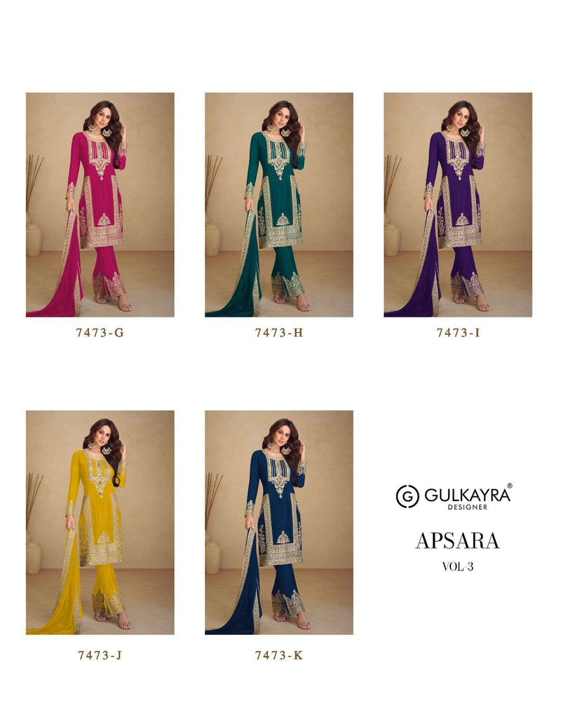 Gulkayra Designer Apsara Vol 3 Fancy Chinon Heavy Party Wear Salwar Suit