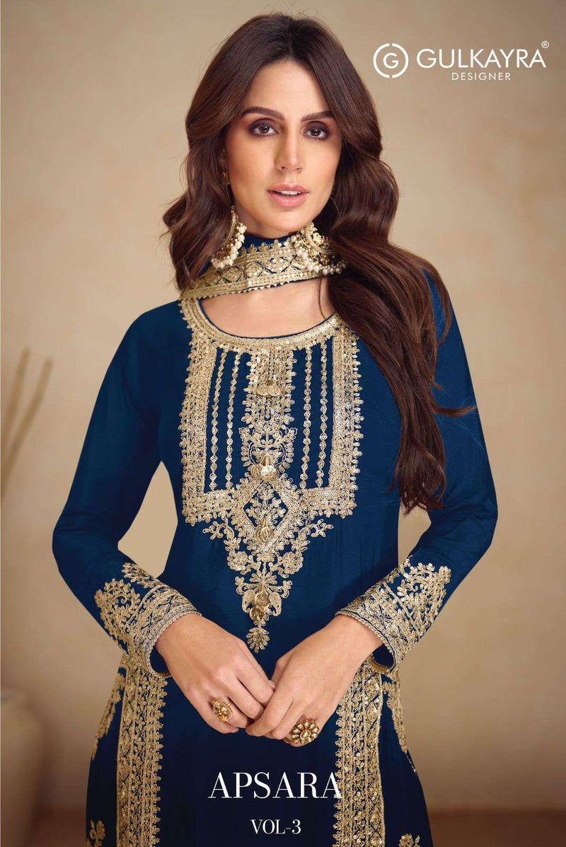 Gulkayra Designer Apsara Vol 3 Fancy Chinon Heavy Party Wear Salwar Suit