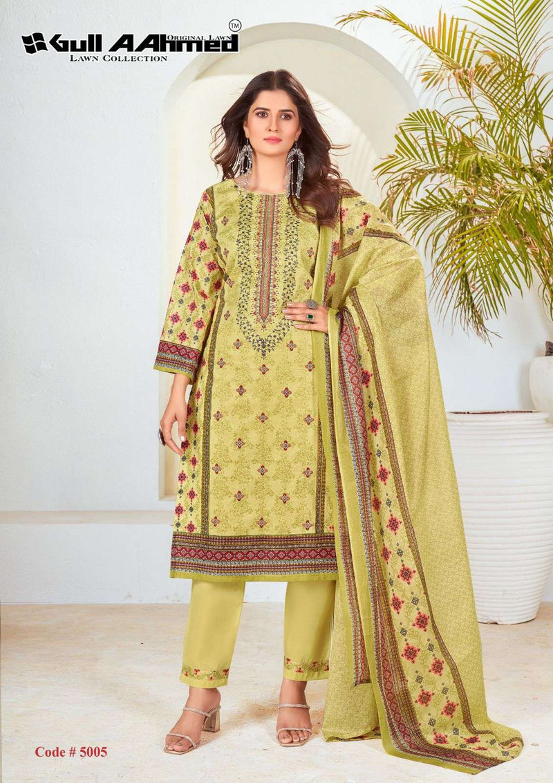 Gull Aahmed Bin Saeed Embroidered Collection Vol 5 Pure Lawn Cotton Self Embroidery Work Salwar Suit