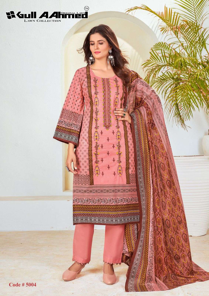 Gull Aahmed Bin Saeed Embroidered Collection Vol 5 Pure Lawn Cotton Self Embroidery Work Salwar Suit