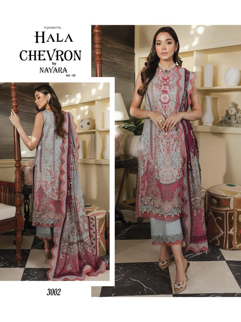 Hala Chevron By Nayra Vol 3 Cotton Karachi Printed Casual Wear Salwar Kameez