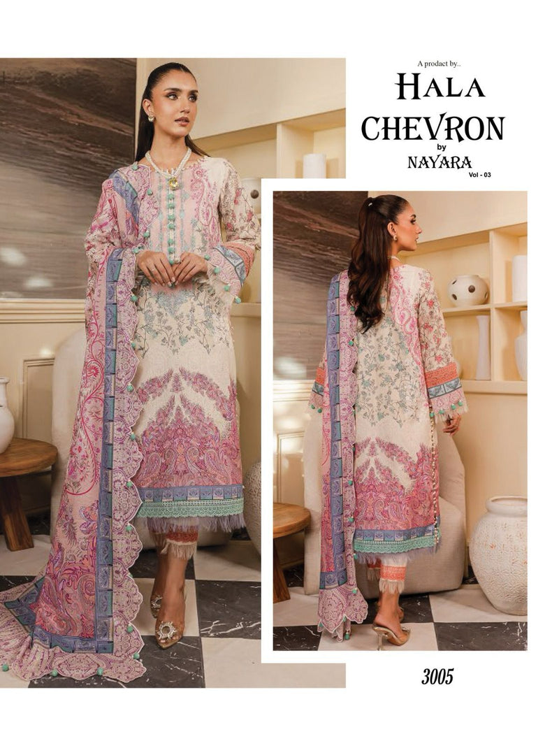 Hala Chevron By Nayra Vol 3 Cotton Karachi Printed Casual Wear Salwar Kameez