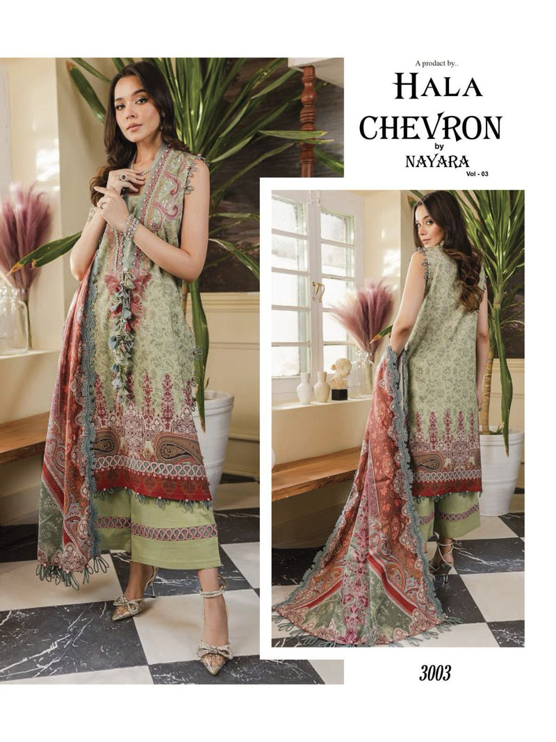 Hala Chevron By Nayra Vol 3 Cotton Karachi Printed Casual Wear Salwar Kameez