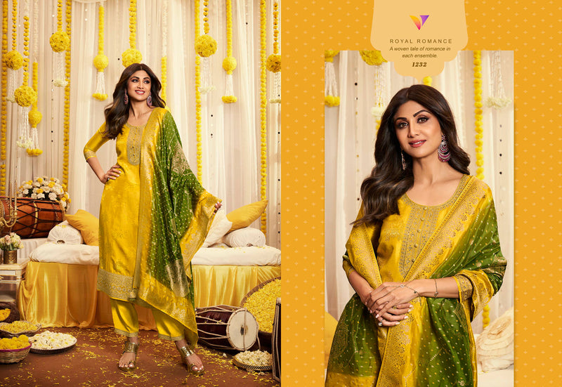 Vatsam Haldi Collection Georgette Silk Anarkali Designer Readymade Suit