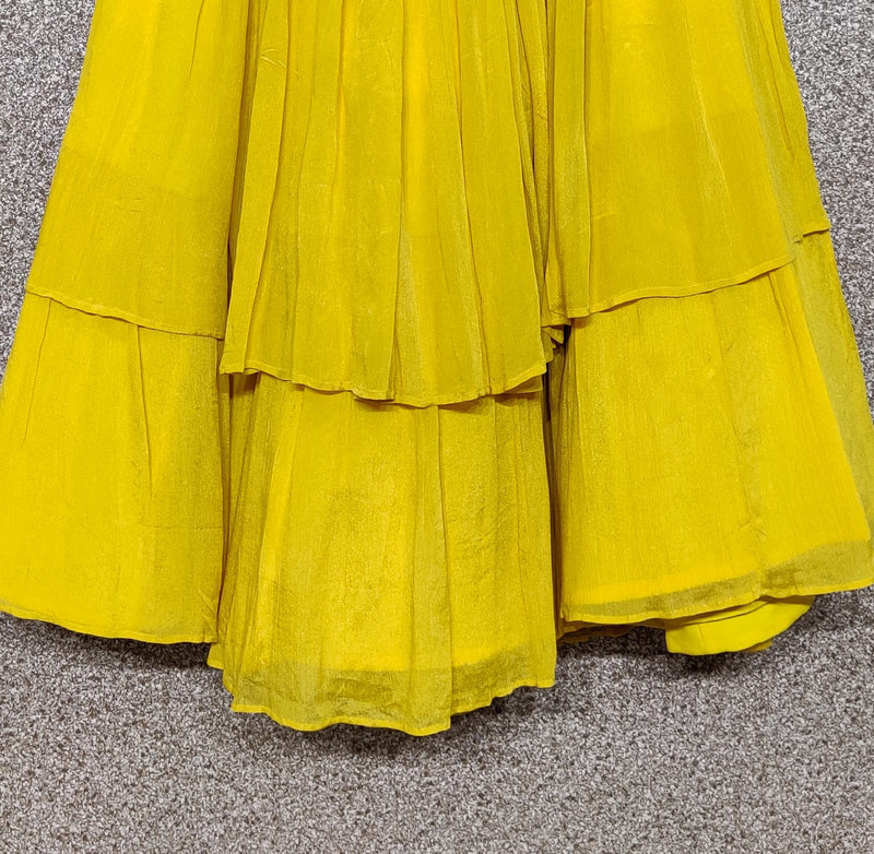 Mf Haldi Special Chinon With Handwork Reaymade Single Lehnga Choli