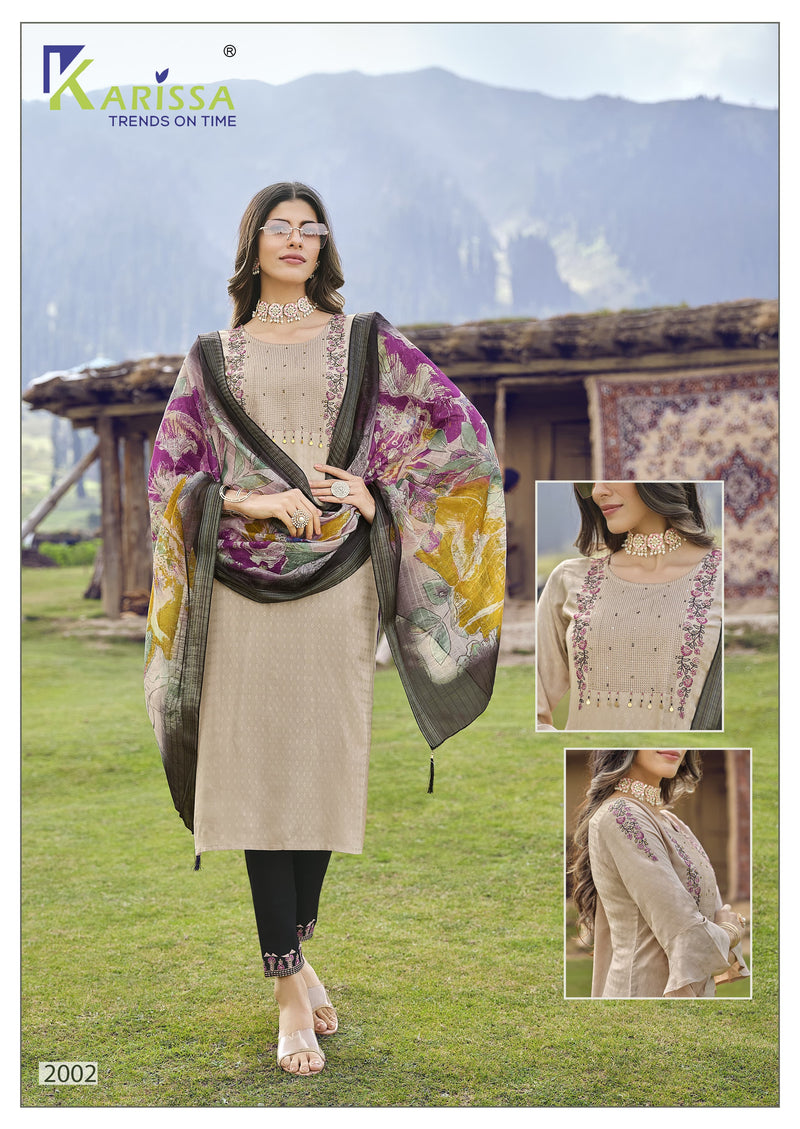 Karissa Hazel Viscose Fancy Pattern Party Wear Designer Exclusive Kurti Collection