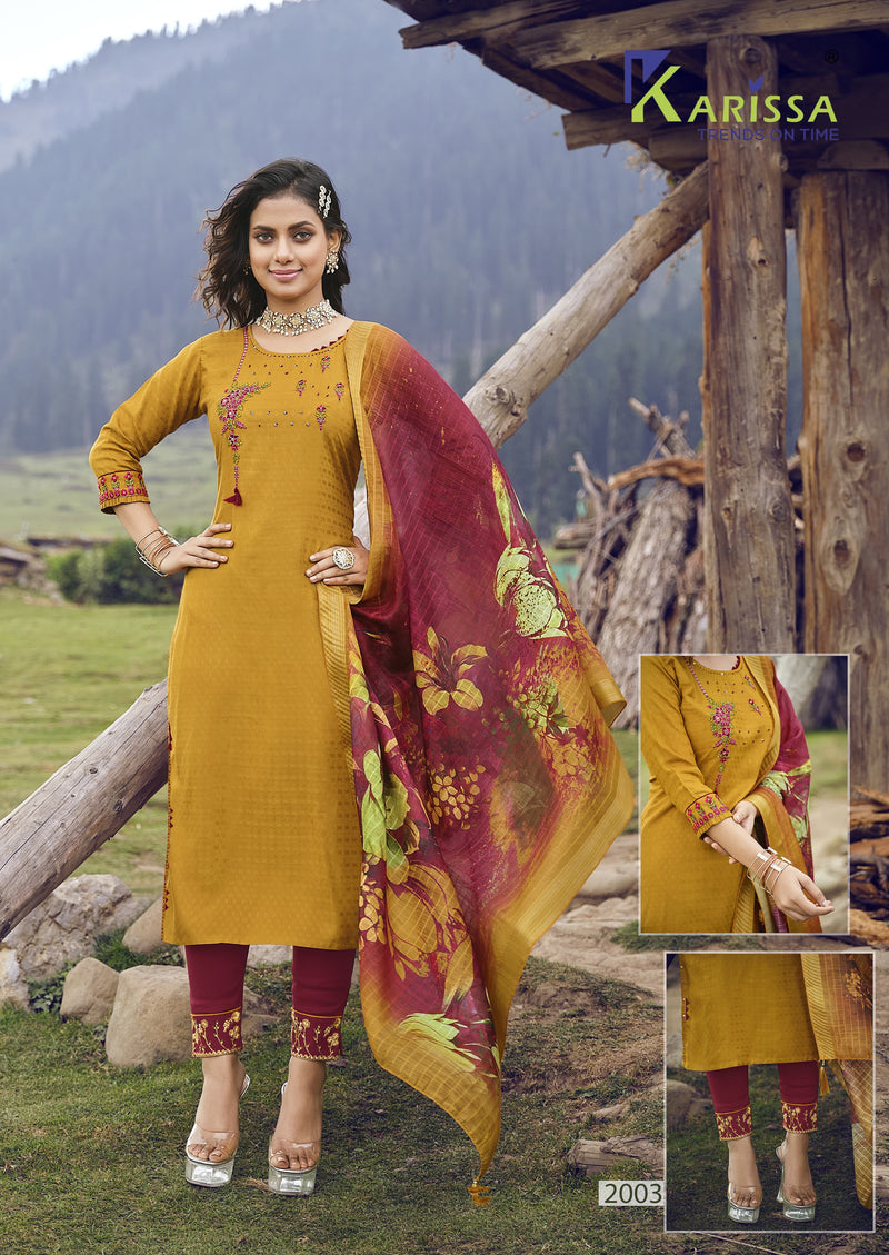 Karissa Hazel Viscose Fancy Pattern Party Wear Designer Exclusive Kurti Collection