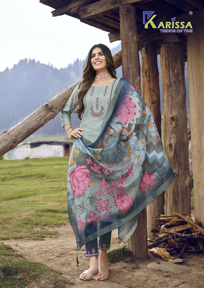 Karissa Hazel Viscose Fancy Pattern Party Wear Designer Exclusive Kurti Collection