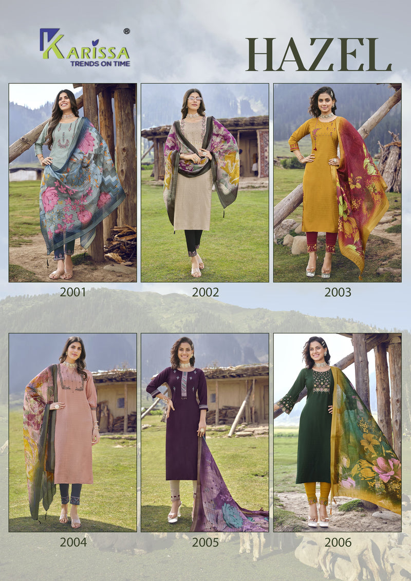 Karissa Hazel Viscose Fancy Pattern Party Wear Designer Exclusive Kurti Collection