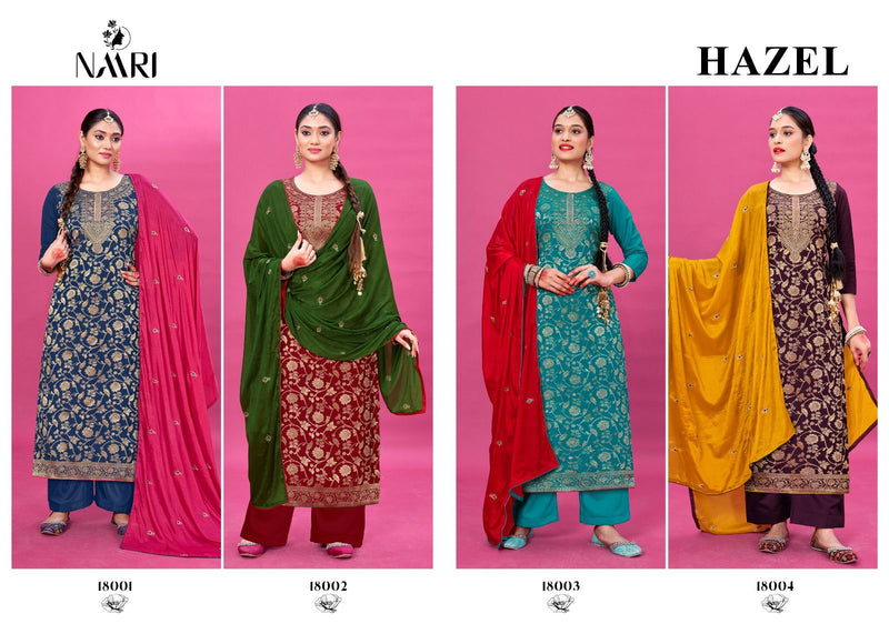 Naari Hazal Jacquard With Siroski Work Designer Salwar Suit