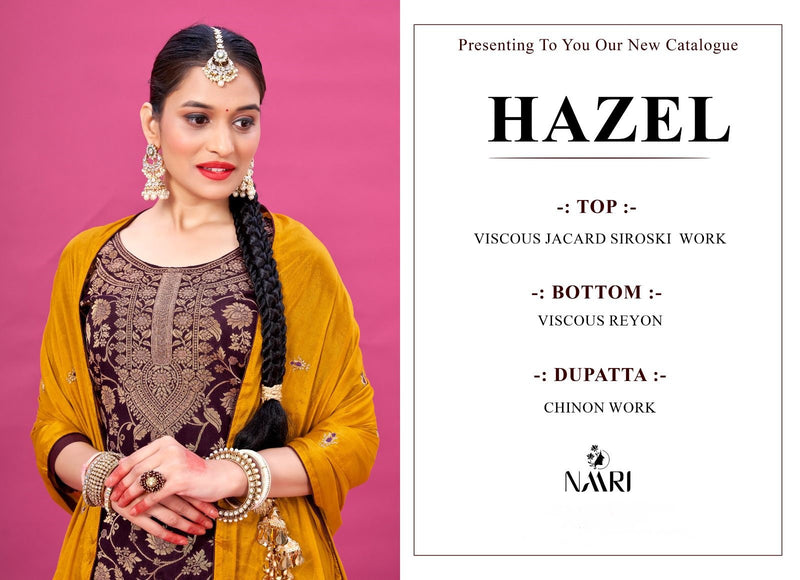 Naari Hazal Jacquard With Siroski Work Designer Salwar Suit